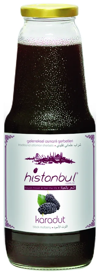 histanbul black mulberry sherbet, 1 l glass bottle