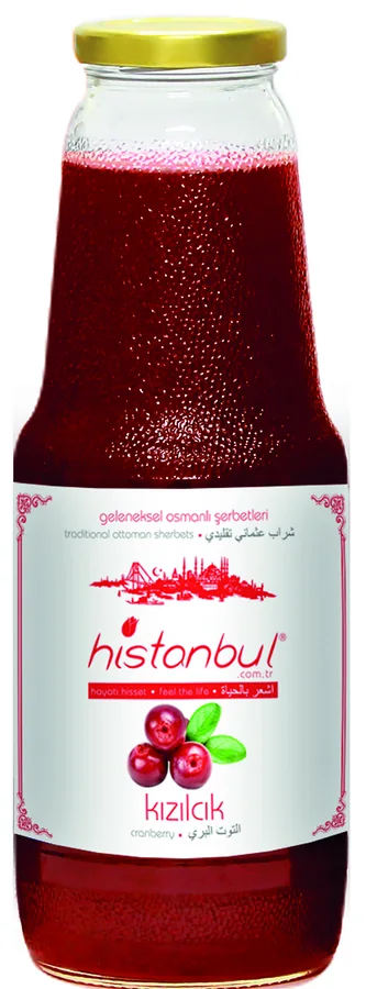 histanbul cranberry sherbet, 1 l glass bottle