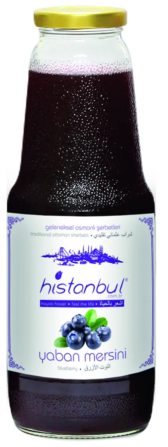 histanbul blueberry sherbet, 1 l glass bottle