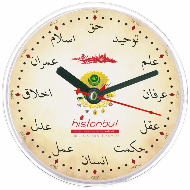 an ottoman wisdom clock with a cream dial