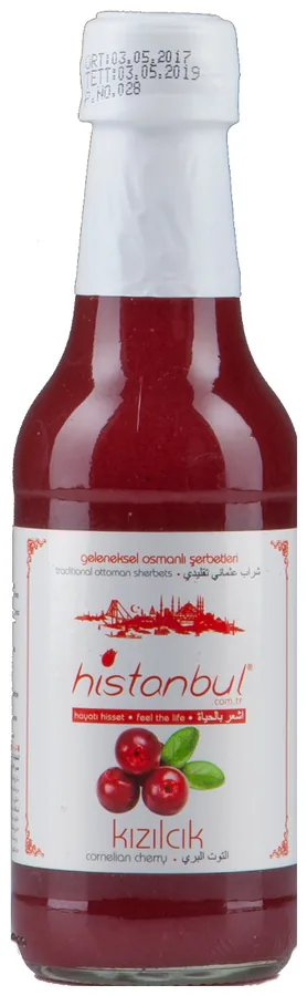 histanbul cornelian cherry sherbet, 250 ml glass bottle