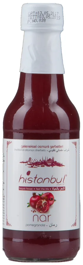 histanbul pomegranate sherbet, 250 ml glass bottle