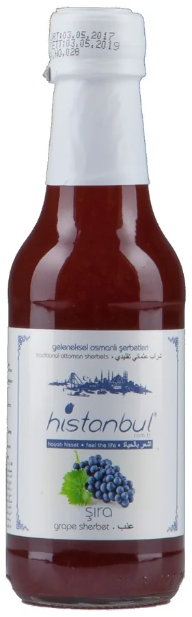 histanbul grape sherbet (şıra) sherbet, 250 ml glass bottle